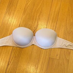 PINK Victoria's Secret Cream Strapless Bra